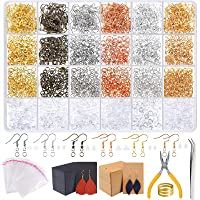 TUPARKA 2300PCS Kits Ganchos para Pendientes- Kit para Hacer Pendientes incluyen Ganchos para Pendientes- Respaldos para…